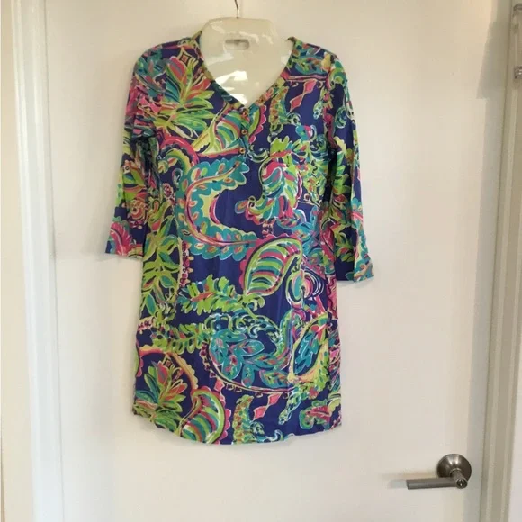 Lilly Pulitzer Blue and Green Mini Dress - Picture 2 of 9